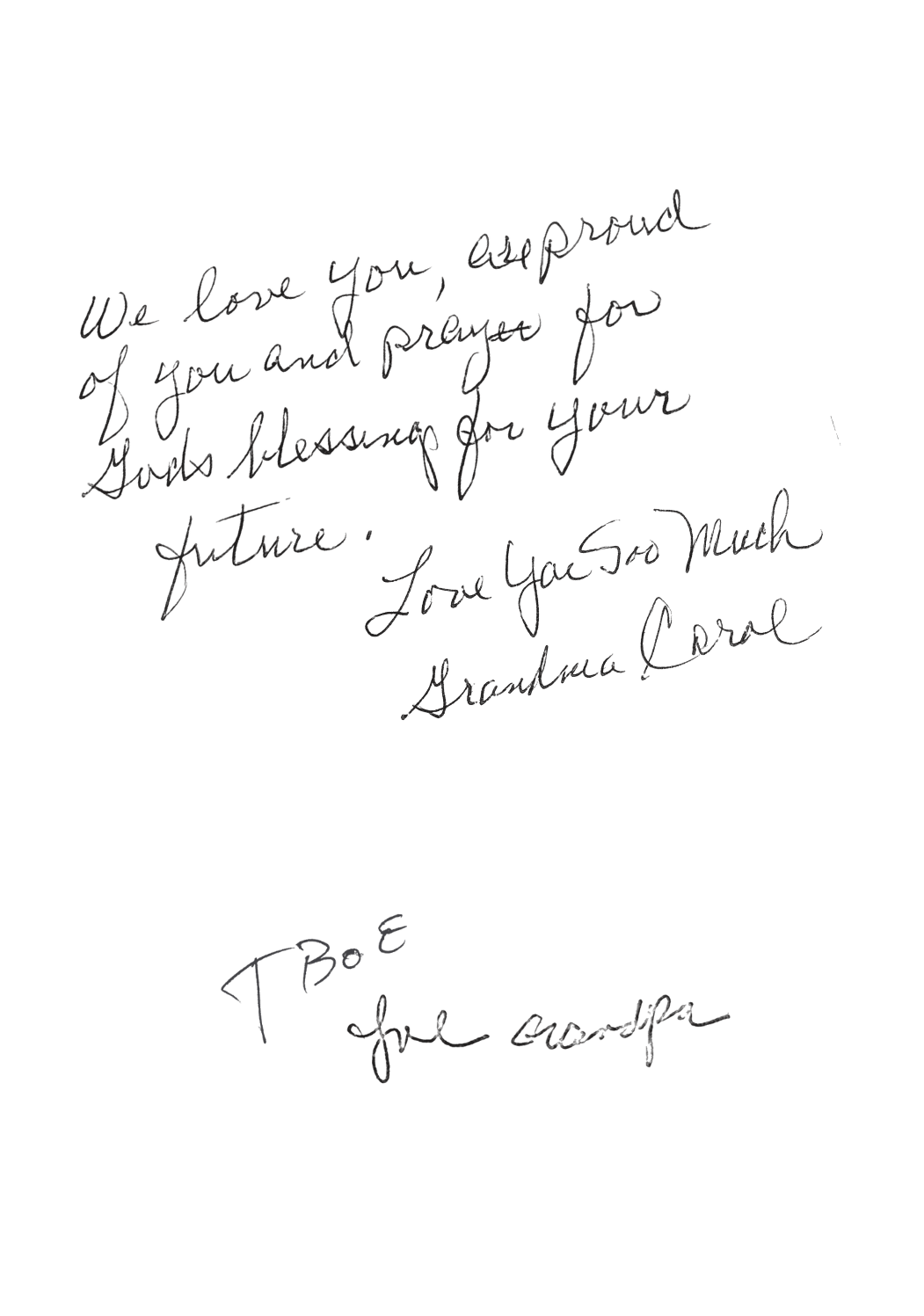 A handwritten note